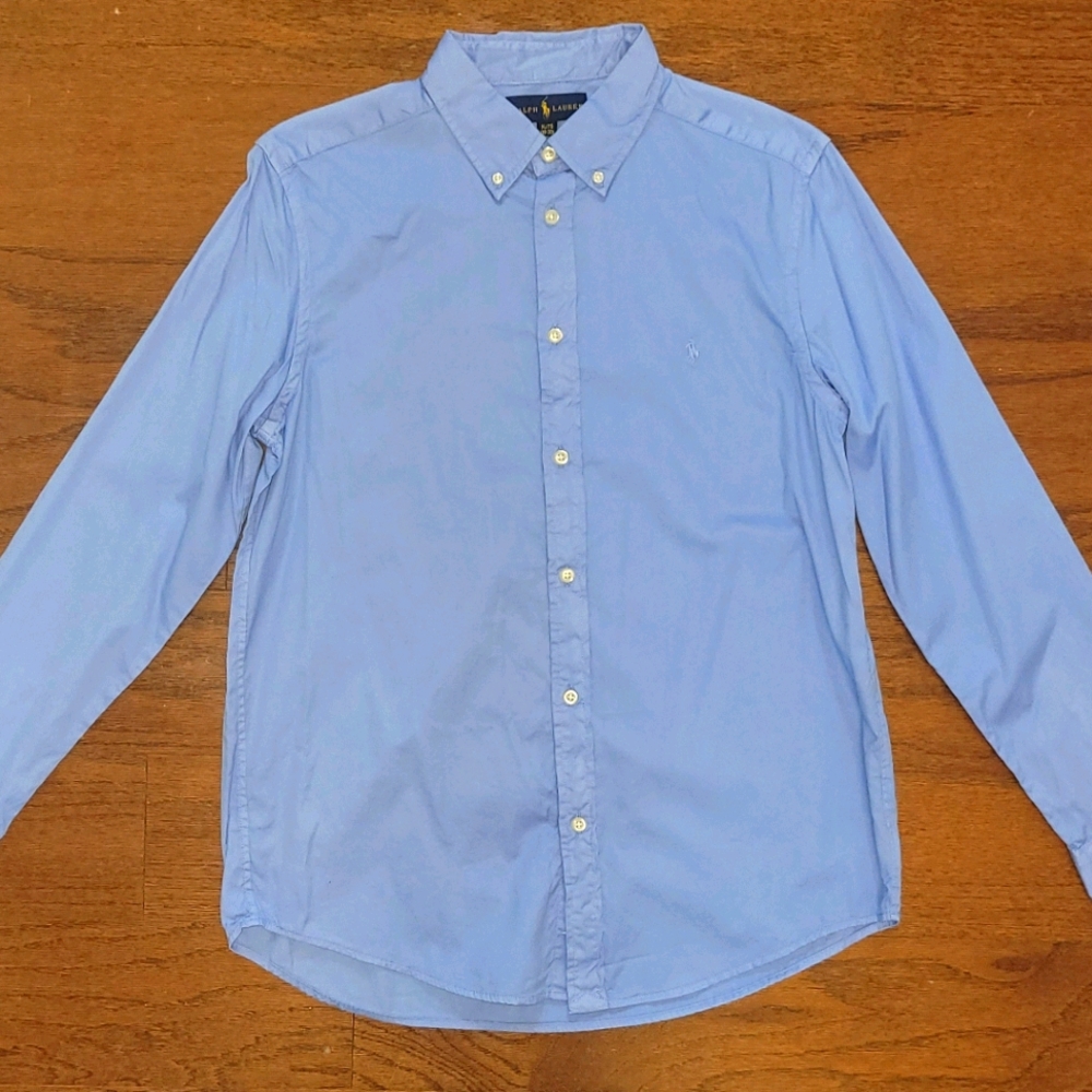 Boys XL (18/20) Blue Ralph Lauren Button Down Shir